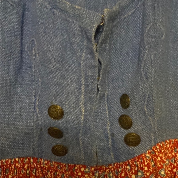 Blue and Red Floral Midi Dress - Picture 4 of 12